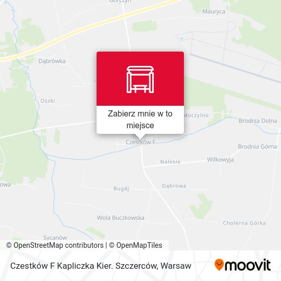 Mapa Czestków F Kapliczka Kier. Szczerców