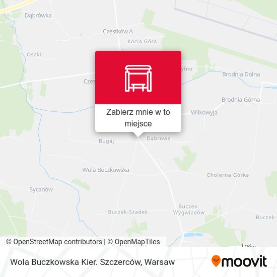 Mapa Wola Buczkowska Kier. Szczerców