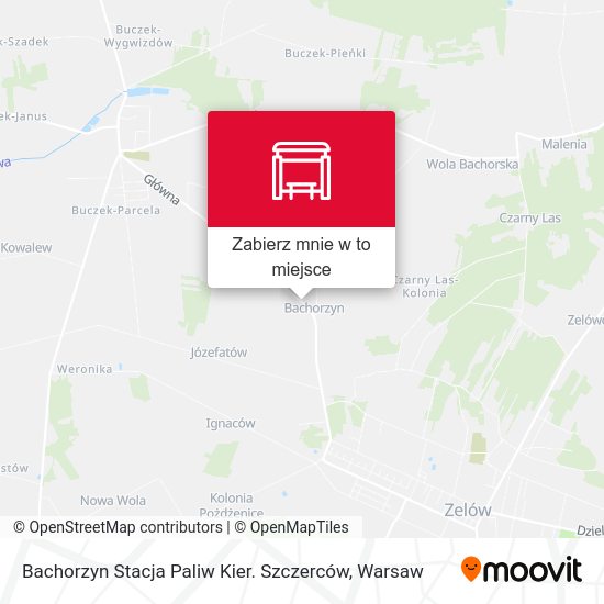 Mapa Bachorzyn Stacja Paliw Kier. Szczerców