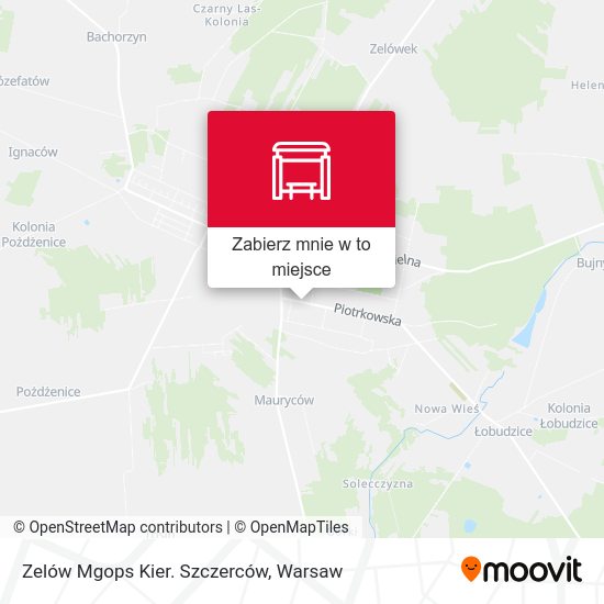 Mapa Zelów Mgops Kier. Szczerców