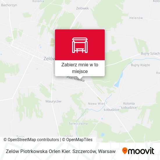 Mapa Zelów Piotrkowska Orlen Kier. Szczerców