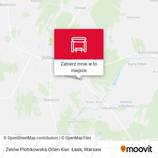 Mapa Zelów Piotrkowska Orlen Kier. Łask