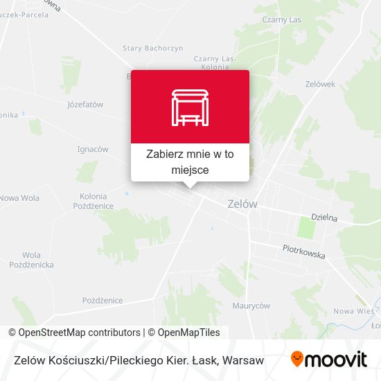 Mapa Zelów Kościuszki / Pileckiego Kier. Łask