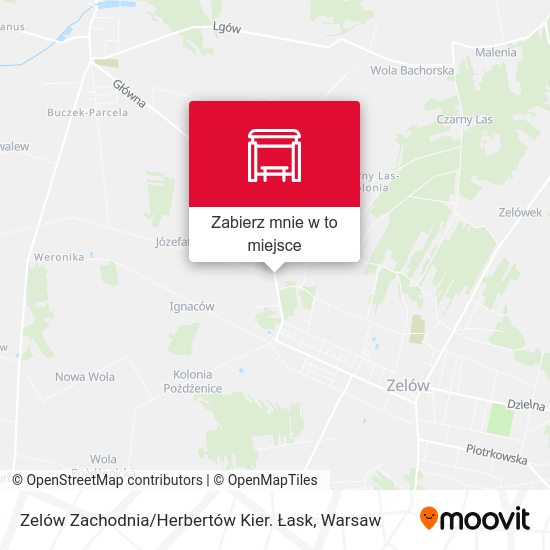 Mapa Zelów Zachodnia / Herbertów Kier. Łask