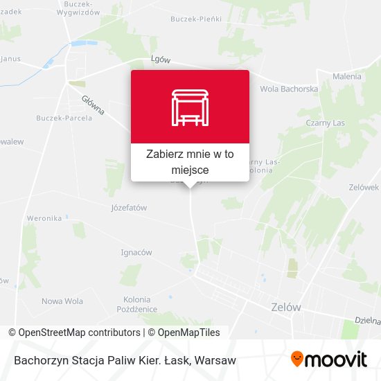 Mapa Bachorzyn Stacja Paliw Kier. Łask