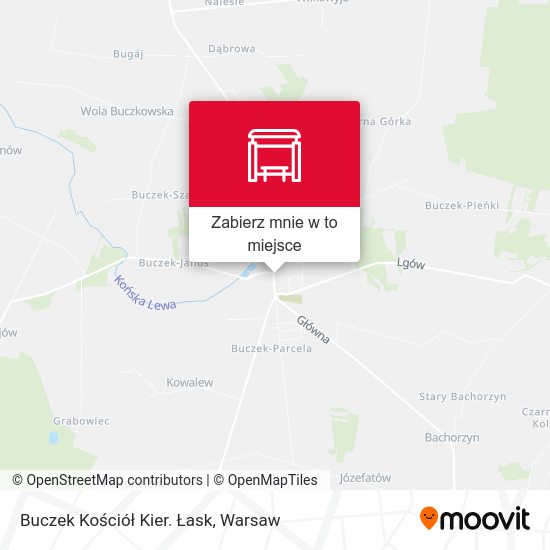 Mapa Buczek Kościół Kier. Łask