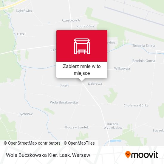 Mapa Wola Buczkowska Kier. Łask