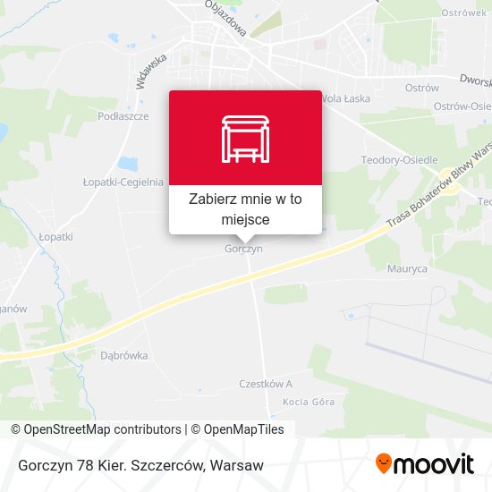 Mapa Gorczyn 78 Kier. Szczerców