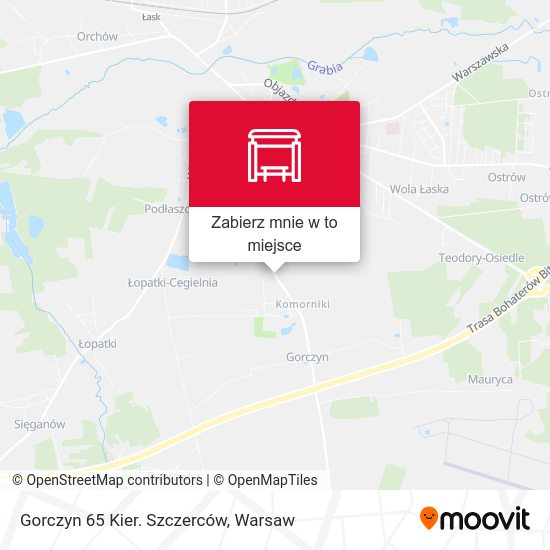 Mapa Gorczyn 65 Kier. Szczerców