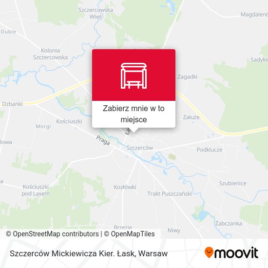 Mapa Szczerców Mickiewicza Kier. Łask