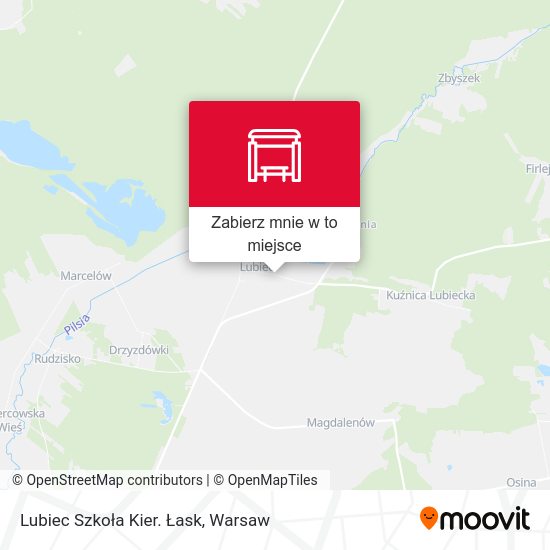 Mapa Lubiec Szkoła Kier. Łask