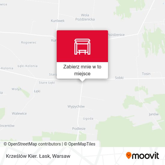 Mapa Krześlów Kier. Łask