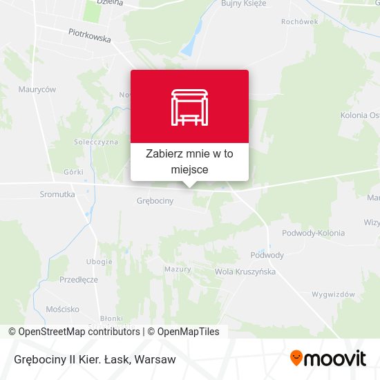 Mapa Grębociny II Kier. Łask