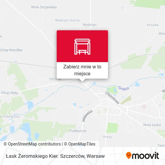 Mapa Łask Żeromskiego Kier. Szczerców