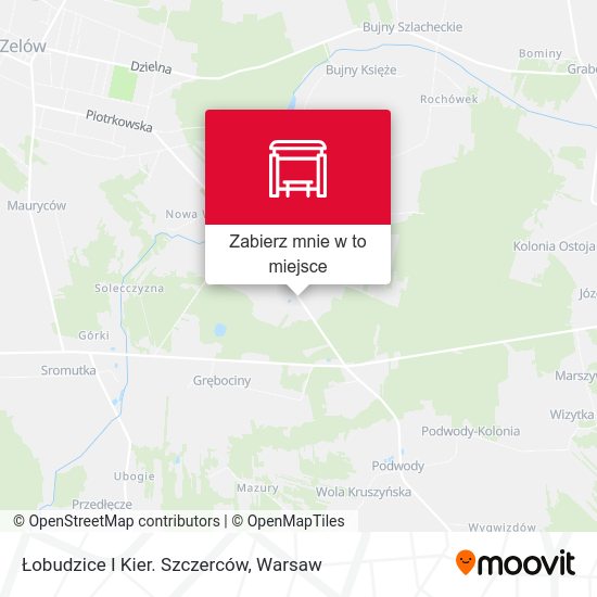 Mapa Łobudzice I Kier. Szczerców