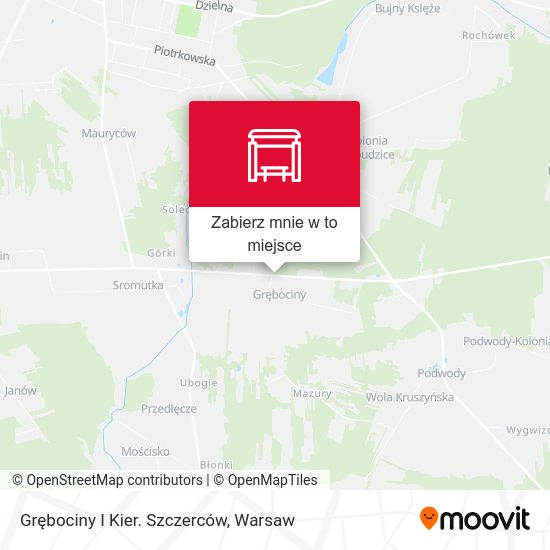 Mapa Grębociny I Kier. Szczerców