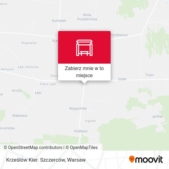 Mapa Krześlów Kier. Szczerców