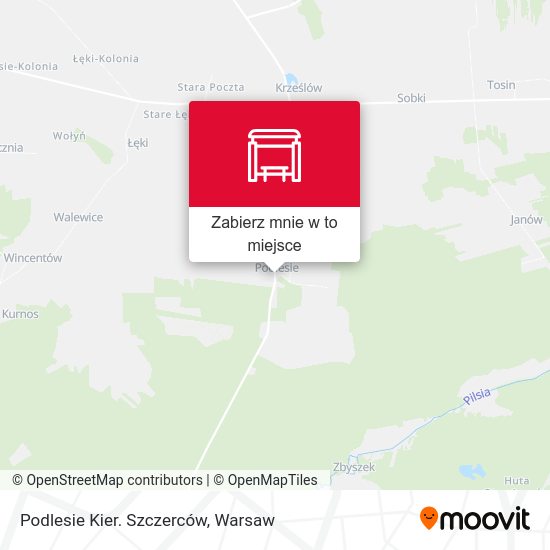 Mapa Podlesie Kier. Szczerców