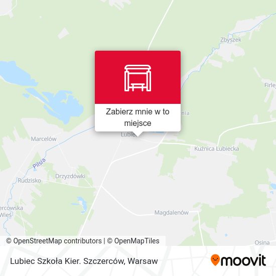 Mapa Lubiec Szkoła Kier. Szczerców