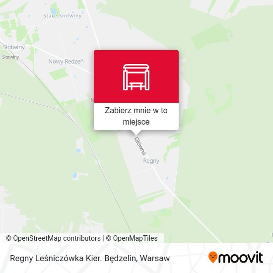 Mapa Regny Leśniczówka Kier. Będzelin