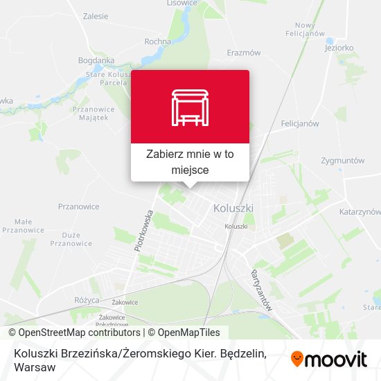 Mapa Koluszki Brzezińska / Żeromskiego Kier. Będzelin