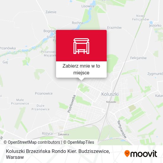 Mapa Koluszki Brzezińska Rondo Kier. Budziszewice