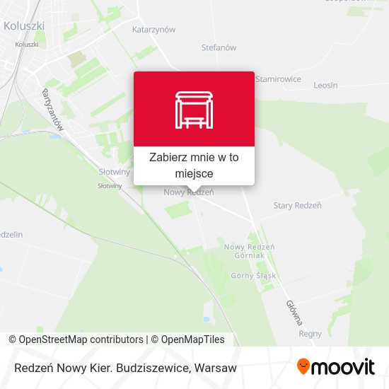 Mapa Redzeń Nowy Kier. Budziszewice