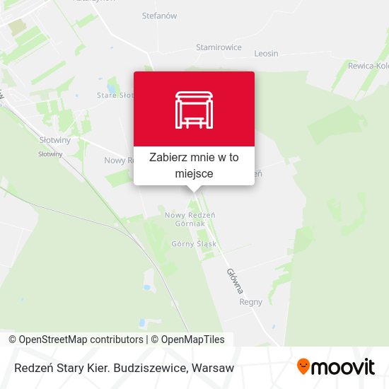 Mapa Redzeń Stary Kier. Budziszewice