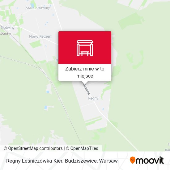 Mapa Regny Leśniczówka Kier. Budziszewice