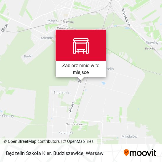 Mapa Będzelin Szkoła Kier. Budziszewice