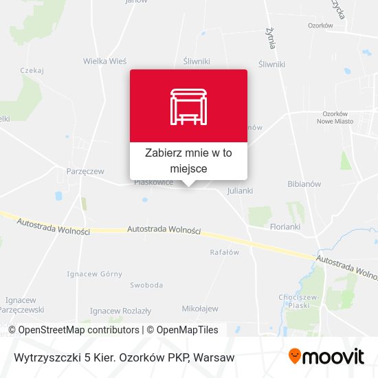 Mapa Wytrzyszczki 5 Kier. Ozorków PKP