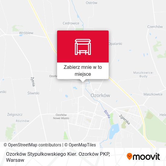 Mapa Ozorków Stypułkowskiego Kier. Ozorków PKP