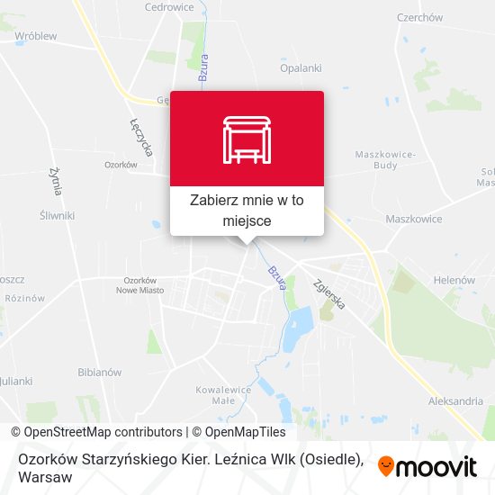 Mapa Ozorków Starzyńskiego Kier. Leźnica Wlk (Osiedle)