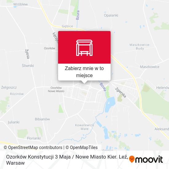 Mapa Ozorków Konstytucji 3 Maja / Nowe Miasto Kier. Leź