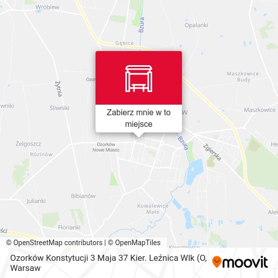 Mapa Ozorków Konstytucji 3 Maja 37 Kier. Leźnica Wlk