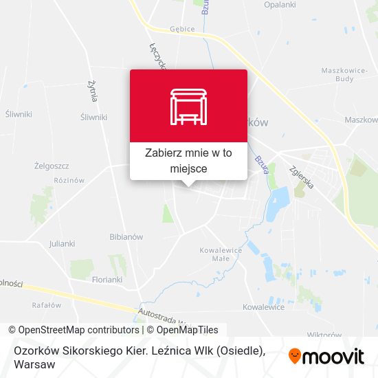 Mapa Ozorków Sikorskiego Kier. Leźnica Wlk (Osiedle)