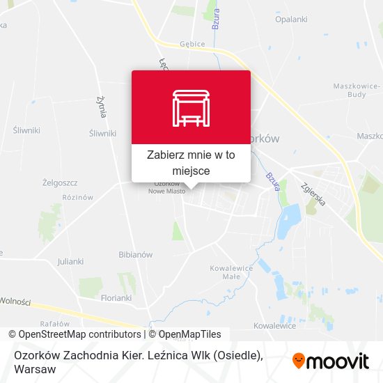 Mapa Ozorków Zachodnia Kier. Leźnica Wlk (Osiedle)