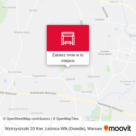 Mapa Wytrzyszczki 20 Kier. Leźnica Wlk (Osiedle)