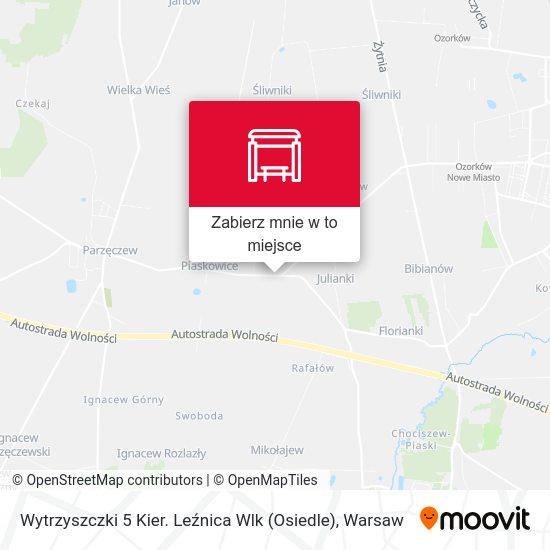 Mapa Wytrzyszczki 5 Kier. Leźnica Wlk (Osiedle)