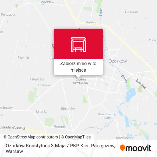 Mapa Ozorków Konstytucji 3 Maja / PKP Kier. Parzęczew