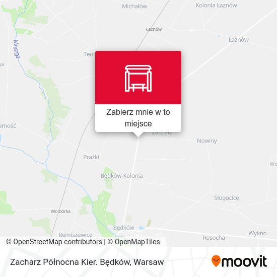 Mapa Zacharz Północna Kier. Będków