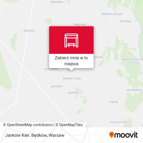 Mapa Janków Kier. Będków