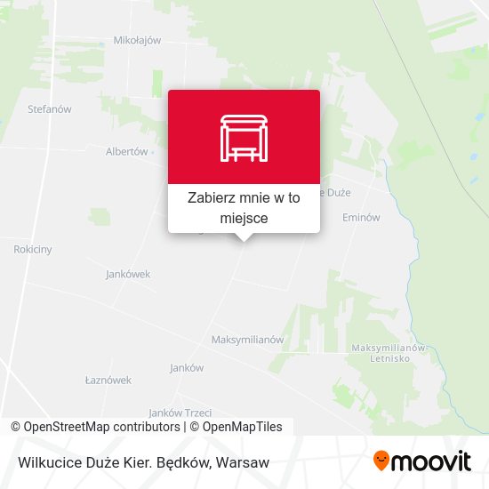 Mapa Wilkucice Duże Kier. Będków