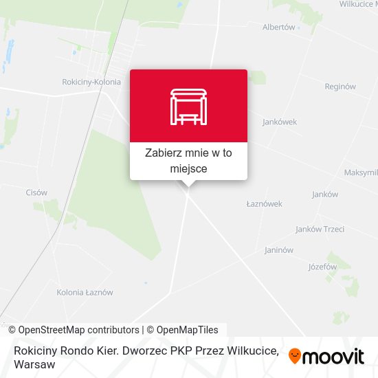 Mapa Rokiciny Rondo Kier. Dworzec PKP Przez Wilkucice