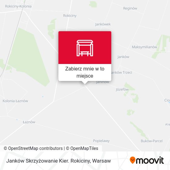 Mapa Janków Skrzyżowanie Kier. Rokiciny