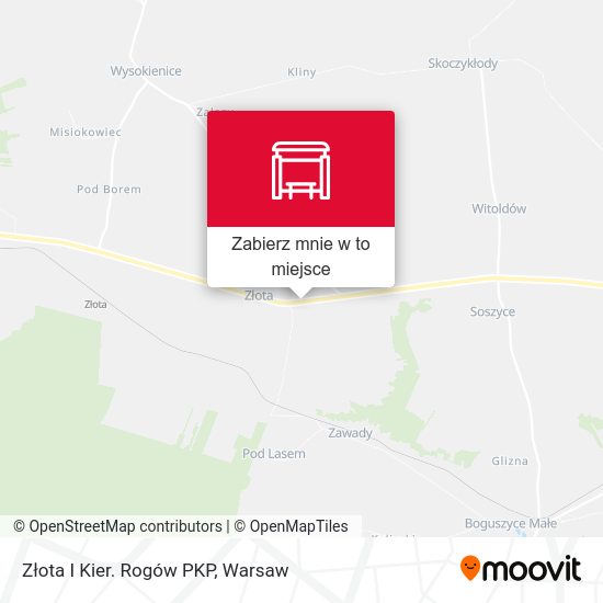 Mapa Złota I Kier. Rogów PKP