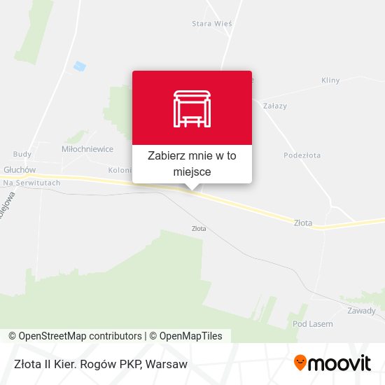 Mapa Złota II Kier. Rogów PKP