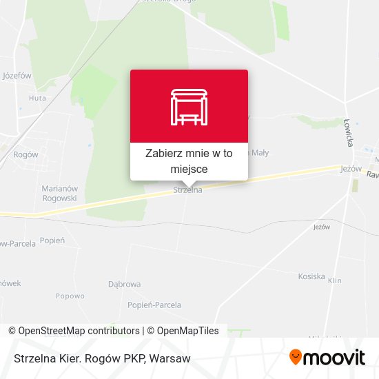 Mapa Strzelna Kier. Rogów PKP