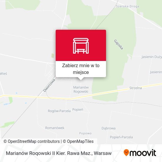 Mapa Marianów Roqowski II Kier. Rawa Maz.