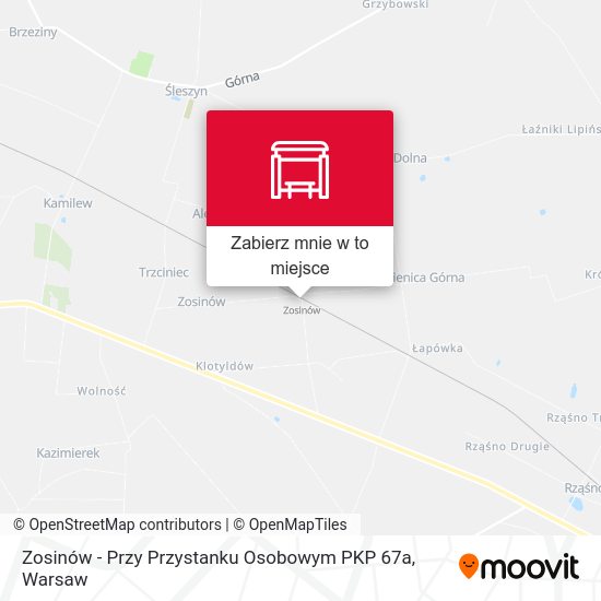 Mapa Zosinów - Przy Przystanku Osobowym PKP 67a